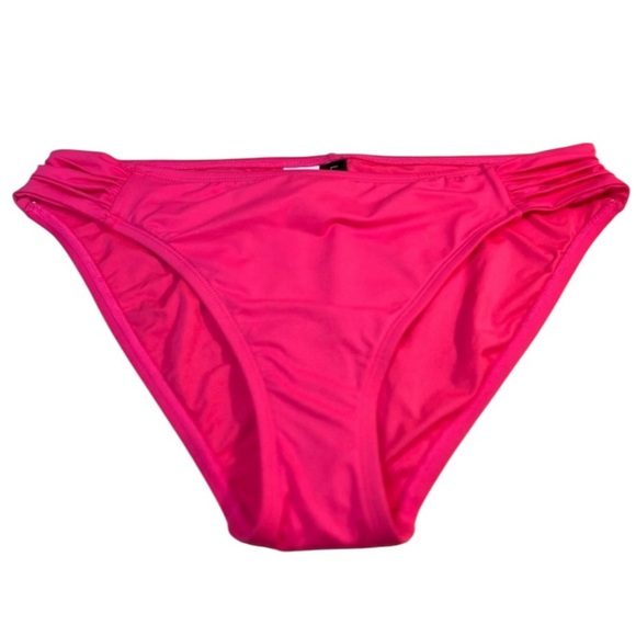 La Blanca Island Goddess Side Shirred Hipster Bottom, Pop Pink, Size 12, NWOT - Picture 2 of 9